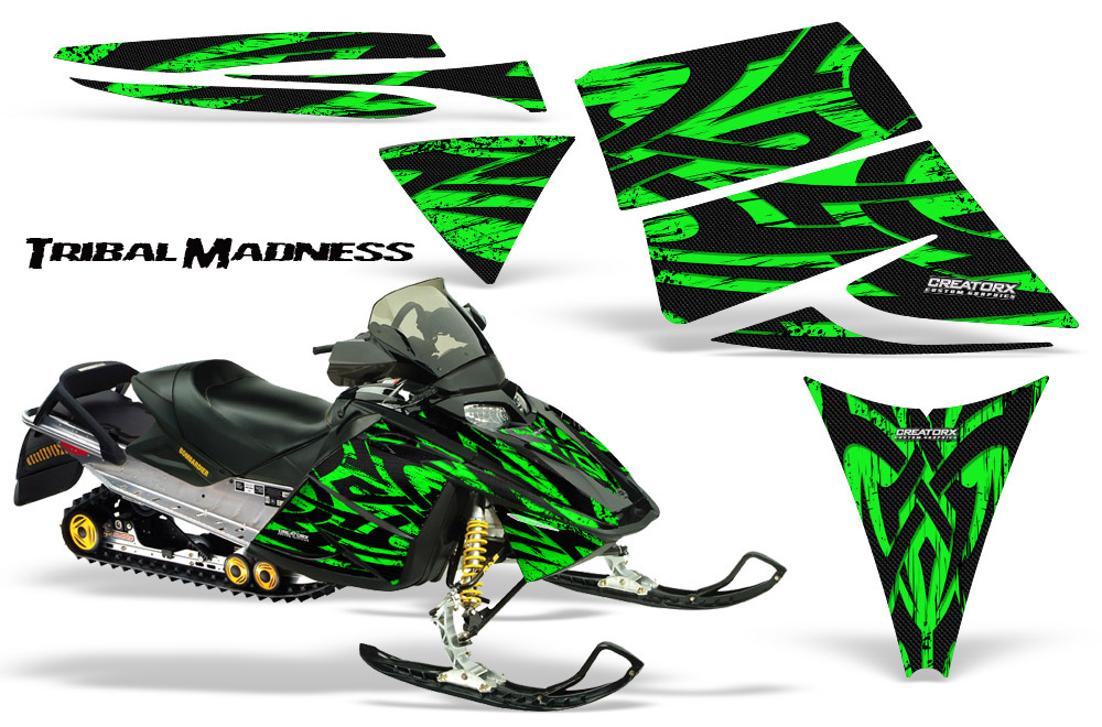 Ski-Doo Rev Graphics Kit Tribal Madness Green